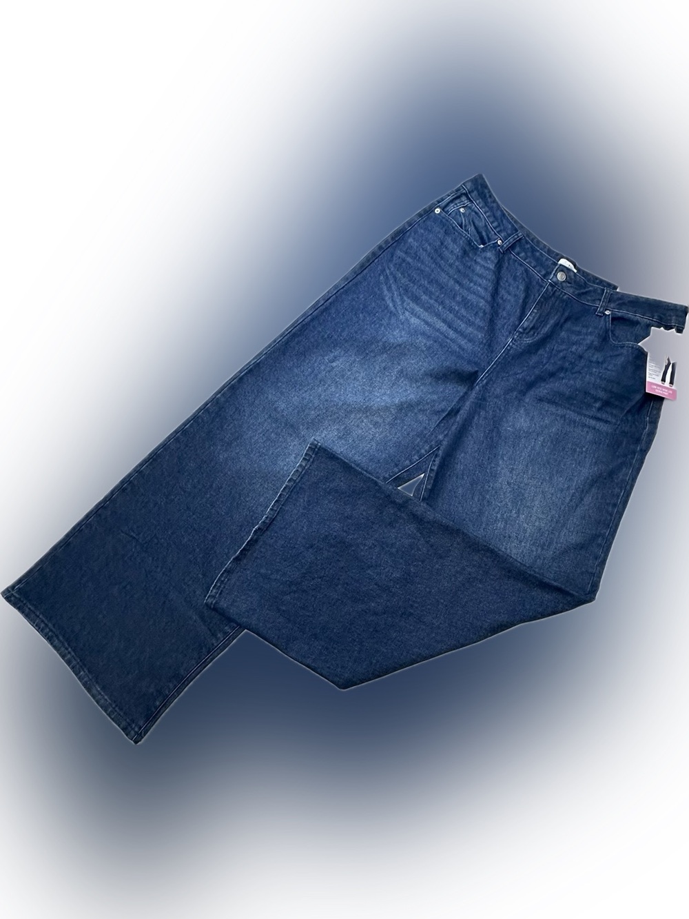Mills By Millie Bobby Brown Wide-Leg Women's Dark Blue Denim Jeans